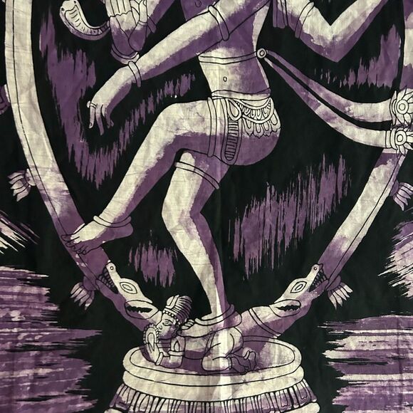 Purple and Black Shiva Wall Hanging Batik - Picture 16 of 16